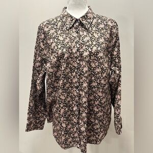 Chaps Women’s Long Sleeve Button Down Floral Pattern Shirt Size 1X